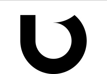 U in the creative lettering style