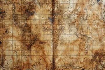 Map depicted with meticulous detail on paper. Artistic cartography in focus.