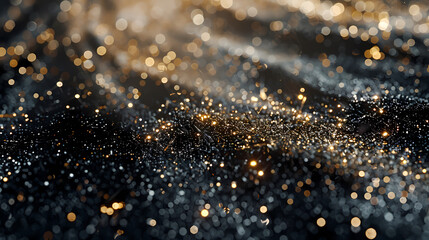 Beautiful abstract background with bokeh lights and glitter