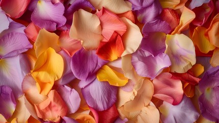 Assorted flower petals in close-up. Captivating hues of nature.