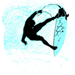 surfista, tabla de surf, vector, surf, ola, surfer, grafico, mar,  deporte