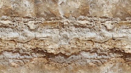 Obraz premium A close up of a rock wall with a brown and white color scheme