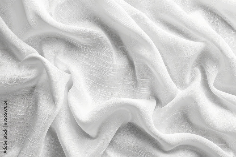 Poster a white fabric with a pattern of lines and dots