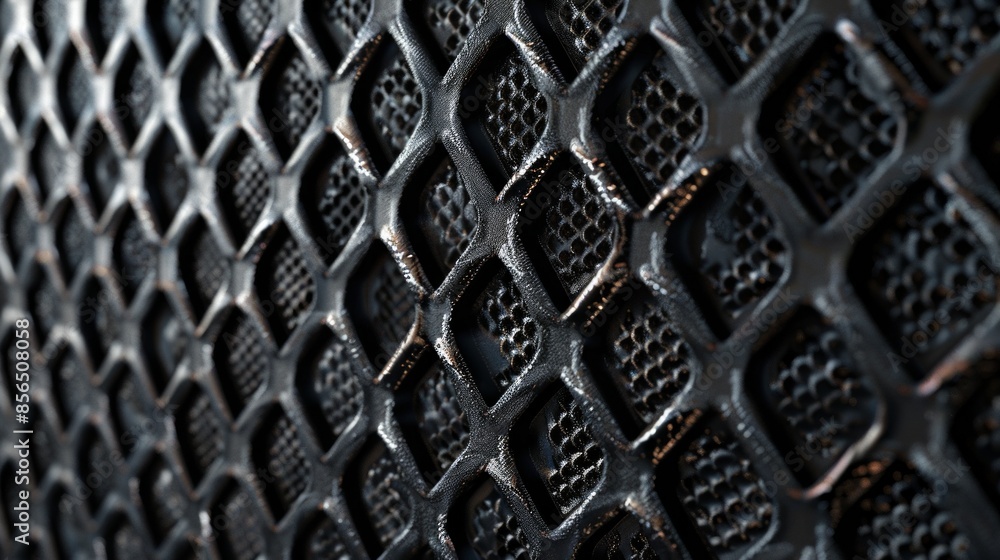 Poster metal surface with interlocking bar pattern. abstract geometric design.