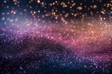 Obraz premium A colorful background with many small dots. The dots are of different colors and sizes. The background is a mix of blue, purple, and orange. The dots are scattered all over the background