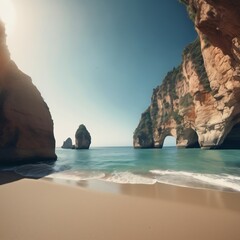 beautiful beach in the morning