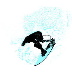 surfista, tabla de surf, vector, surf, ola, surfer, grafico, mar,  deporte
