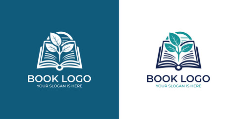 Vector abstract logo design template - online education and lear