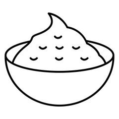 rice bow icon symbol
