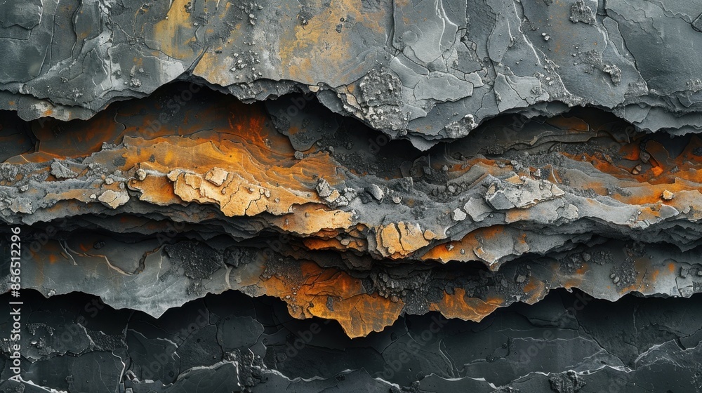 Poster witness the fascinating transformation of a surface as it morphs from polished to weathered textures