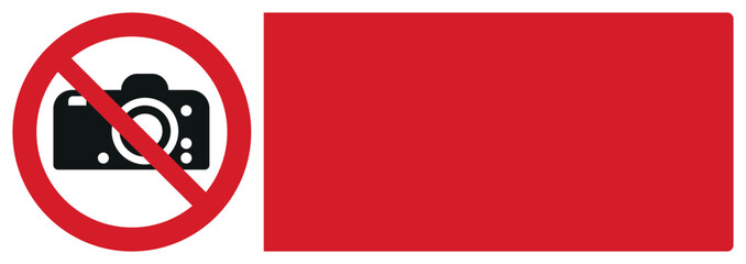 iso prohibition safety signs v1 no photography your custom message here landscape size 1/2 a4,a3,a2,a1