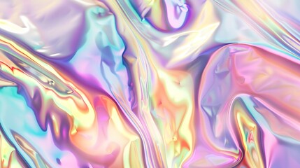 Fototapeta premium Pastel Colorful Background, White Tone, Gradient, Soft Light, Colorful Transparent Glass, Foil Holographic, 3D Rendering, Radial Combination, Digital Background, Glass, High Luminance Bright Scene, Ho