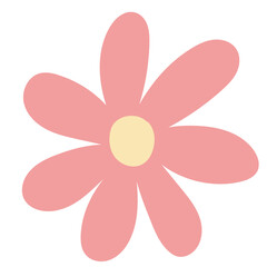 Hand drawn simple flower
