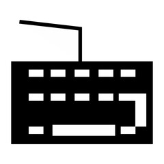 black and white keyboard