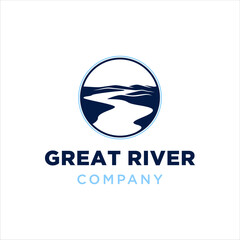 River logo vector with elegant style design