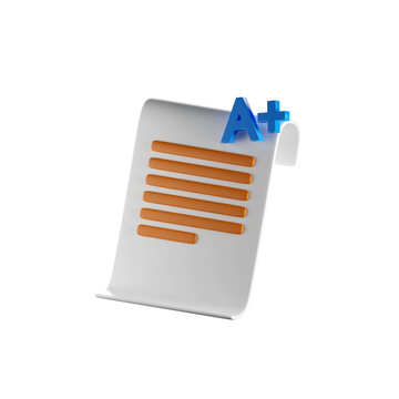 Paper 3D Render Isolated Images