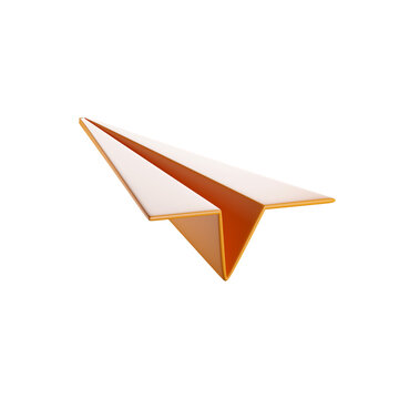 Paper Plane 3D Render Isolated Images
