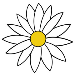 Hand drawn simple flower