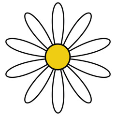 Hand drawn simple flower