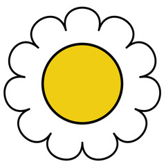 Hand drawn simple flower