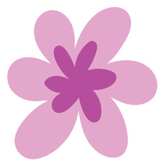 Hand drawn simple flower