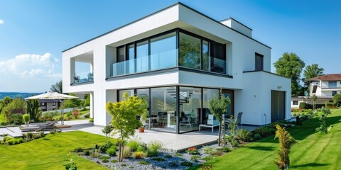 Luxury Modern Villa with Garden: Private House View