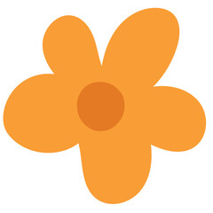 Hand drawn simple flower