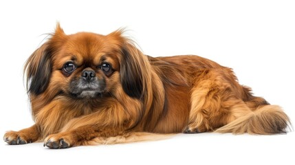 Pekingese dog isolated on white background