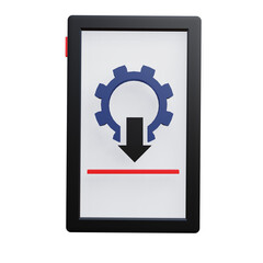 3 D illustration of smartphone repair icon