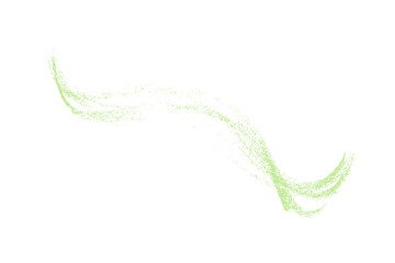 green pencil strokes isolated on transparent background
