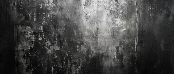 Old wall texture cement dark black gray background abstract grey color design are light with white gradient background.