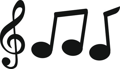 Music sign Vector, Tone music icon, Note music icon, Music notes wave, Curve musical signs