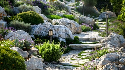Landscape with picturesque rock slides  picture