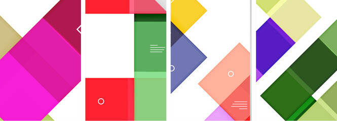 Set of colorful square posters business templates. Vector Illustration For Wallpaper, Banner, Background, Card, Book Illustration, landing page