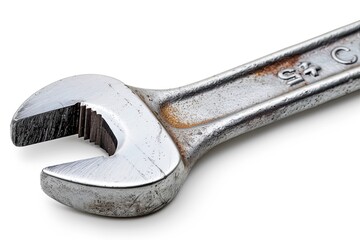 Adjustable wrench isolated on a white background