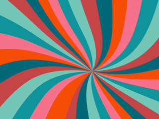 Vintage retro banner background. Colorful grunge wave wallpaper. Vector illustration. Twist party backround pattern.