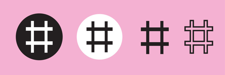 Obraz premium Hashtag icon set. hashtag symbol