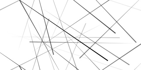 Trendy random diagonal lines image. Random chaotic lines. Abstract geometric pattern. image idea. Black outline monochrome texture. Vector illustration.