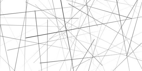 Chaotic abstract line background. Random geometric line seamless pattern. Black outline monochrome texture. Vector illustration.