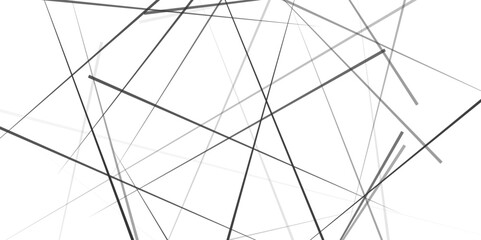 Obraz premium Chaotic abstract line background. Random geometric line seamless pattern. Black outline monochrome texture. Vector illustration.