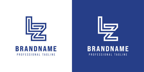 Letters LZ Monogram Logo, suitable for any business with LZ or ZL initials