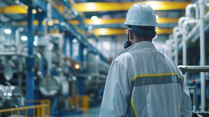 Engineer overseeing the installation of new machinery in a factory