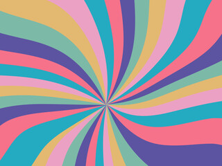 Vintage retro banner background. Colorful grunge wave wallpaper. Vector illustration. Twist party backround pattern.