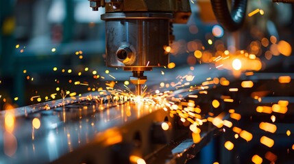 Industrial machinery for metal forming in a factory