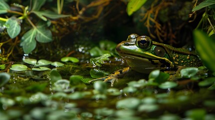 Obraz premium common water frog. 