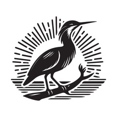 Vector illustration silhouette of birds set on an isolated white background.