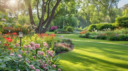 Tapeworms with large ornamental trees picture