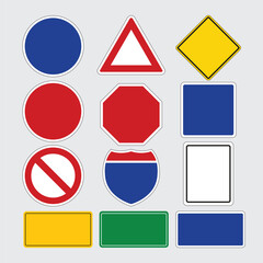 Blank Road Sign Vector Illustration