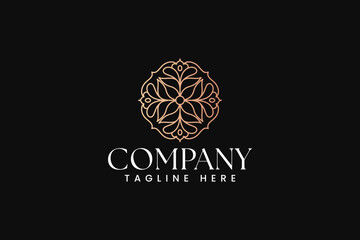 ornament botanic floral and flower abstract logo design for fashion boutique florist business