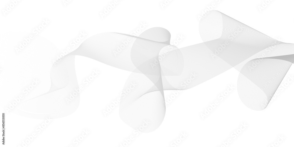 Wall mural Vector Illustration of the gray pattern of lines abstract background. Abstract wave element for design.